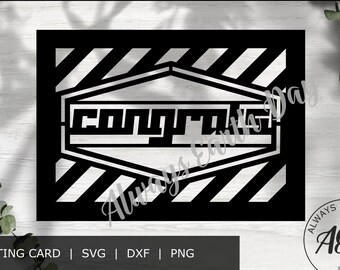Congratulations Card svg cut file, Congratulations svg, Congrats Card svg, Congrats svg, Graduation svg, Wedding Card svg, Graduation Card
