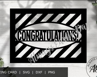 Congratulations Card svg cut file, Congratulations svg, Congrats Card svg, Congrats svg, Graduation svg, Wedding Card svg, Graduation Card