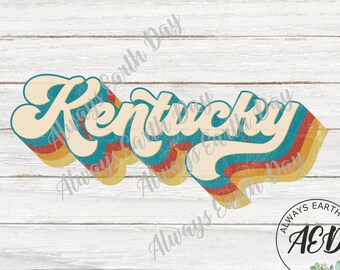 Kentucky png, Kentucky Sublimation Download, USA, Patriotic png, Kentucky Shirt png, Retro