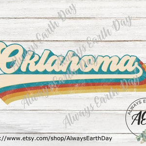 Oklahoma png, Oklahoma Sublimation Download, Oklahoma Shirt png, Sublimation Design, Retro, United States