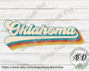 Oklahoma png, Oklahoma Sublimation Download, Oklahoma Shirt png, Sublimation Design, Retro, Verenigde Staten