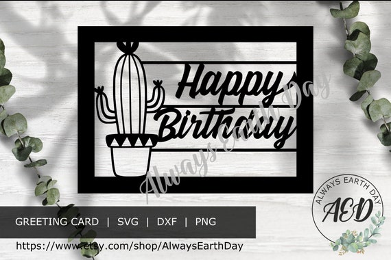 Download Happy Birthday Card Svg Cut File Happy Birthday Svg Birthday Etsy