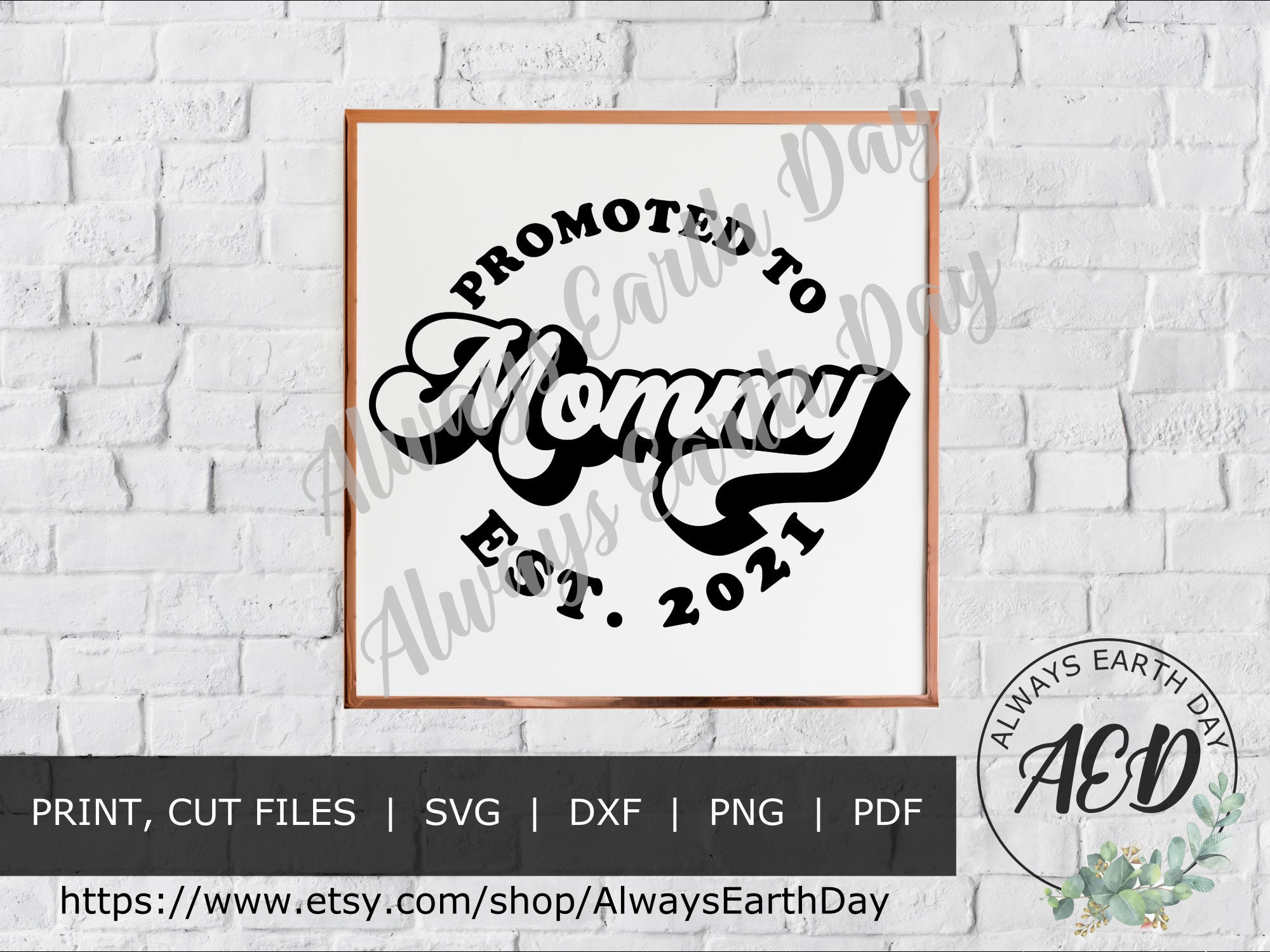 Mommy est 2021 svg Promoted to Mommy Mama est 2021 svg New | Etsy