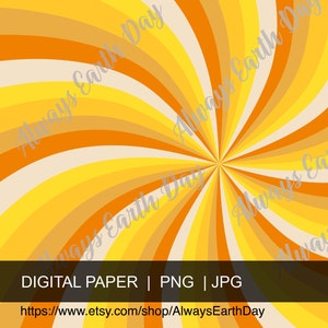 Retro Digital Paper, Sunburst Digital Paper, Sunshine, Summer Digital Paper, Retro Digital Paper Sunburst Background, 70s Digital Paper