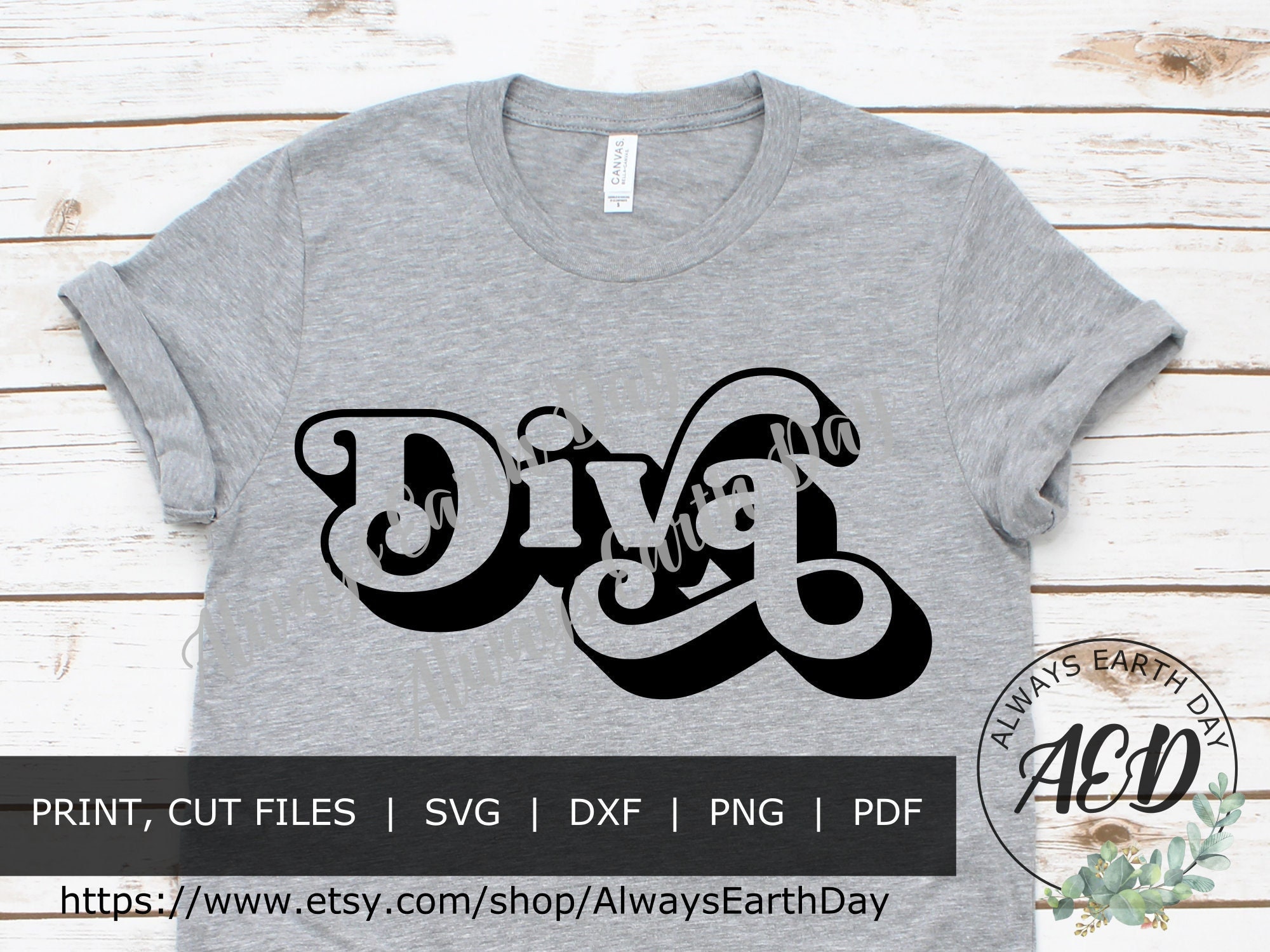 Diva Stylized Outlined Word PNG & SVG Design For T-Shirts