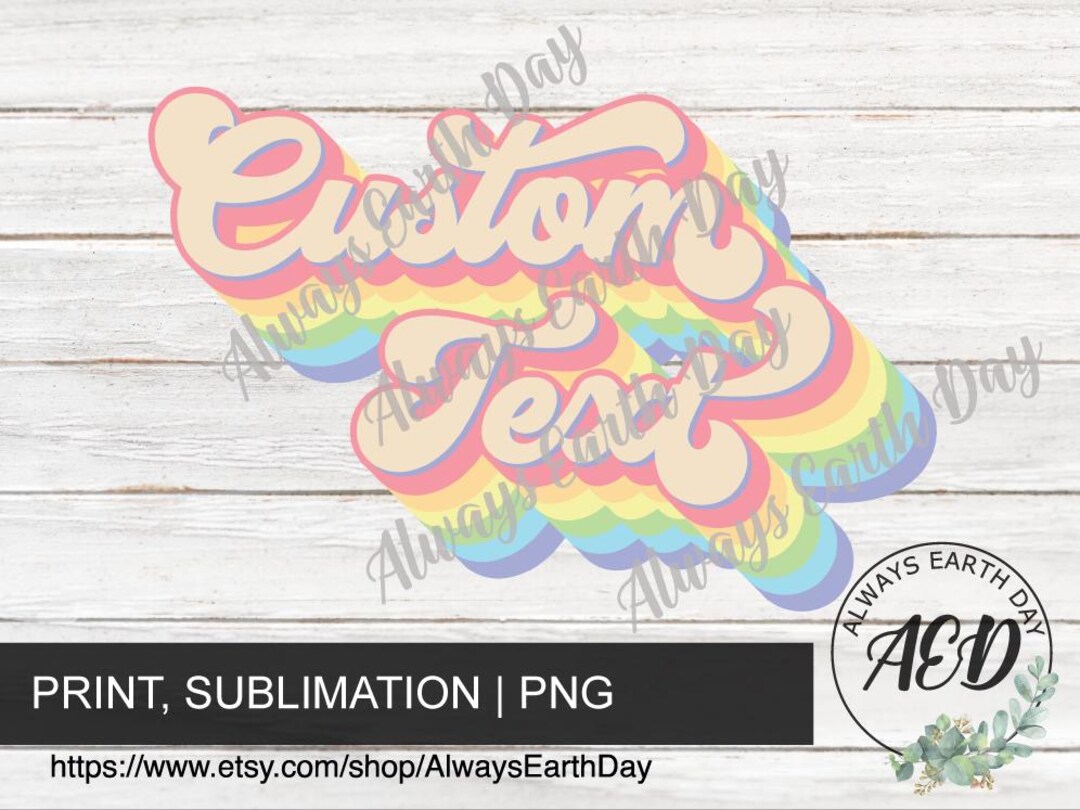 Custom Retro Text Png, Custom Text Png, Custom Name Png, Retro ...