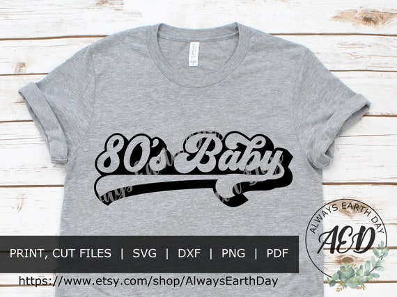 80s Baby Svg, Retro Shirt, Good Vibes Svg, Retro Svg, Vintage Svg