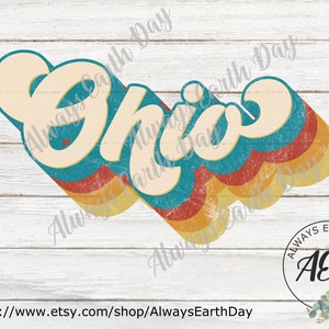 Ohio png, Ohio Sublimation Download, Ohio Shirt png, Sublimation Design, Retro png