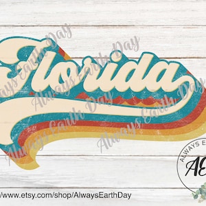 Florida png, Florida Sublimation Download, Florida Shirt png, Sublimation Design, Retro