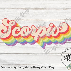 Scorpio png, Scorpio Sublimation Download, October Birthday png, November Birthday png, Zodiac Signs png, Zodiac png, Retro, Astrology