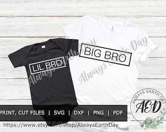 Big Bro Lil Bro svg bundle, Gran Hermano svg, Promovido a Hermano, Camisa Gran Hermano, Hermano pequeño svg, Nuevo Bebé svg, Familia svg