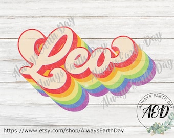 Leo png, Leo Sublimation Download, July Birthday png, August Birthday png, Leo Sublimation, Zodiac Signs png, Zodiac png, Retro, Astrology