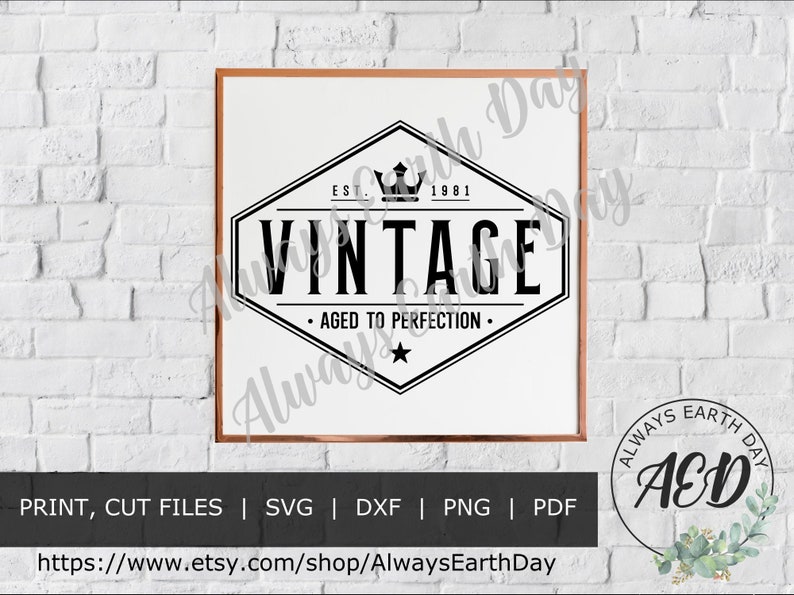 Download Vintage 1981 svg 40th birthday svg Happy Birthday svg Aged ...
