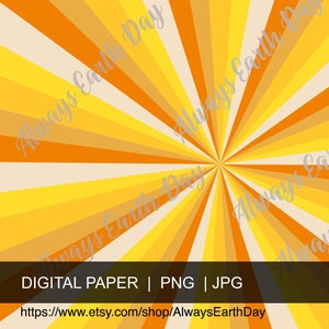 Retro Digital Paper, Sunburst Digital Paper, Sunshine, Summer Digital Paper, Retro Digital Paper Sunburst Background, 70s Digital Paper