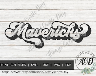 Mavericks Svg, Mavericks Shirt Svg, Mavericks Cheer Mom, Cheer Svg, Sport Svg, Spieltag Svg, Schule Geist Svg, Cheerleader Svg, Retro Svg