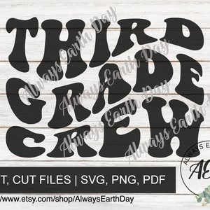 3rd Grade Crew  svg,Third Grade svg, 3rd Grade Shirt svg, 3rd Grade Teacher svg, 3rd Grade Teacher Shirt svg, Back To School svg, Retro svg