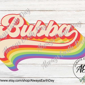 Bubba Png, Bubba Regenbogen Png, Bubba Sublimation Download, Bubba Shirt Png, Baby Shirt Png, kleiner Bruder Shirt, Retro