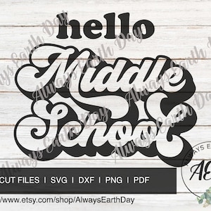 Hello Middle School svg, Middle School Shirt svg, Hello Middle School png, Teacher svg, Back To School svg, Seventh Grade Crew