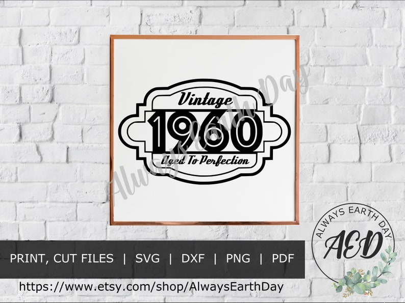 Download Vintage 1960 svg 60th birthday svg Happy Birthday svg | Etsy
