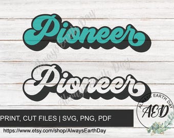 Pioneer svg, Pioneer Cheer Mom svg, Cheer svg, Sports svg, Game Day svg, School Spirit svg, Cheerleader svg, Pioneer png, Retro svg