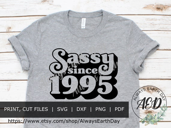 Sassy Since 1995 svg, 1995 Birthday Shirt svg, Sassy svg, Sassy Since 1995 png, Made in the 90s svg, 90s Baby svg, Retro svg