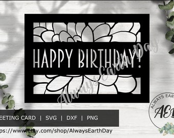 Happy Birthday Card svg cut file, Happy Birthday svg, Birthday svg, DIY Birthday Card