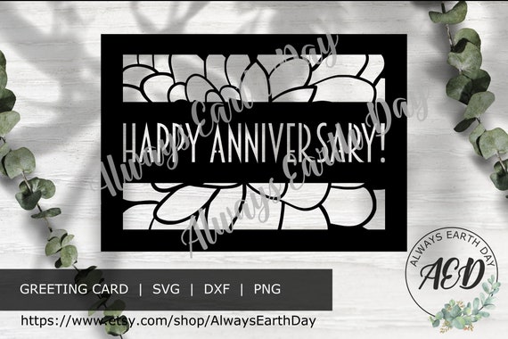Download Happy Anniversary Card Svg Cut File Anniversary Svg Wedding Etsy