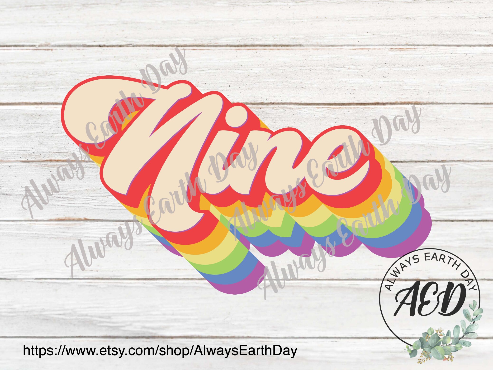 Nine png, Ninth Birthday png, 9th Birthday png, Rainbow png, Birthday Girl png, Birthday Girl Shirt png, Birthday Babe, Sublimation, Retro