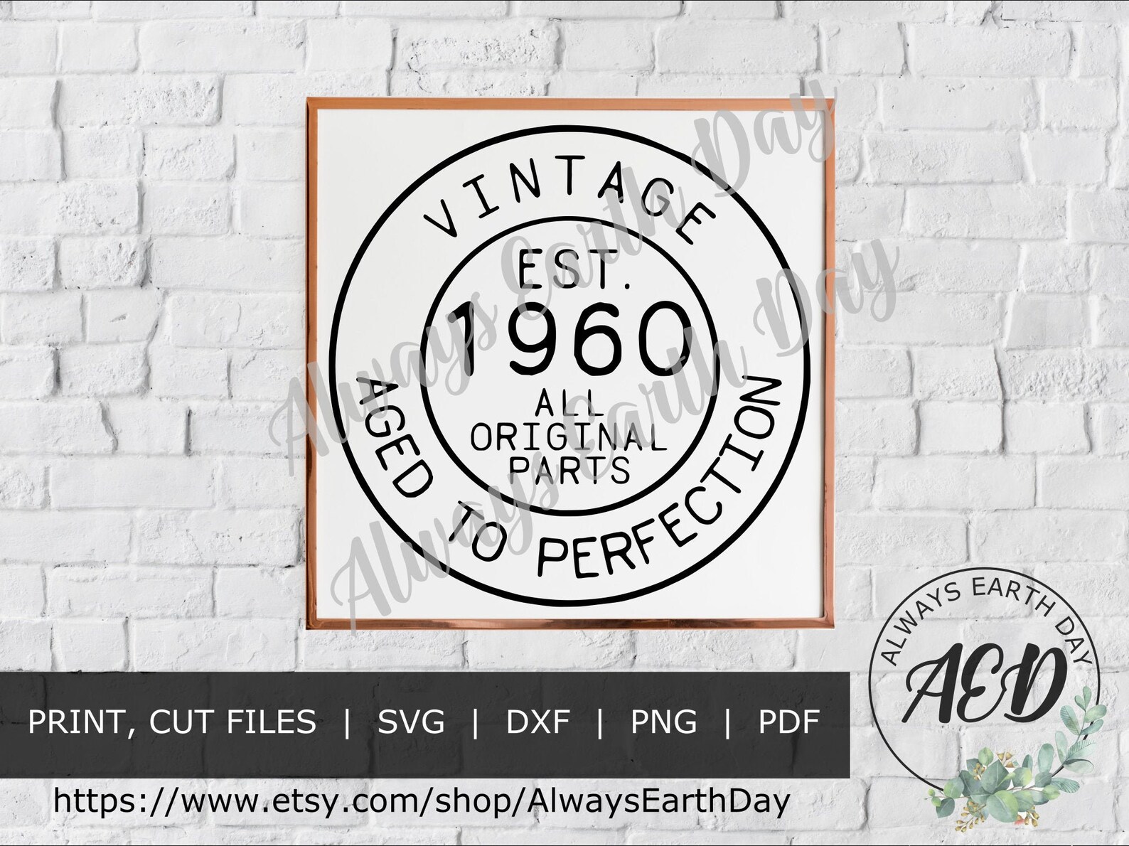 Download Vintage 1960 svg 60th birthday svg Happy Birthday svg | Etsy