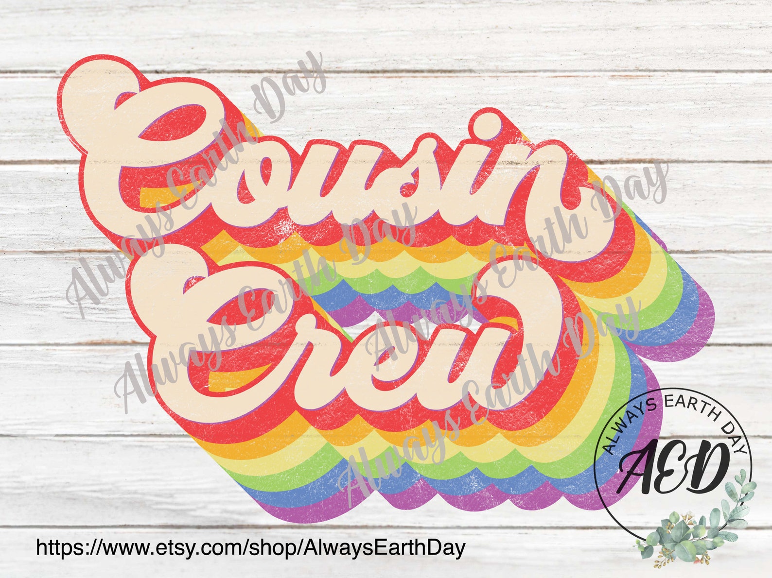 Cousin Crew Png Cousin Crew Sublimation Design Rainbow Etsy Canada
