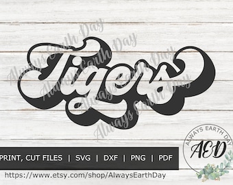 Tigrar svg, Tigrar Cheer Mom svg, Cheer svg, Sport svg, Matchdag svg, Skolanda svg, Cheerleader svg, Tigrar png, Retro svg