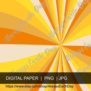 Retro Digital Paper, Sunburst Digital Paper, Sunshine, Summer Digital Paper, Retro Digital Paper Sunburst Background, 70s Digital Paper
