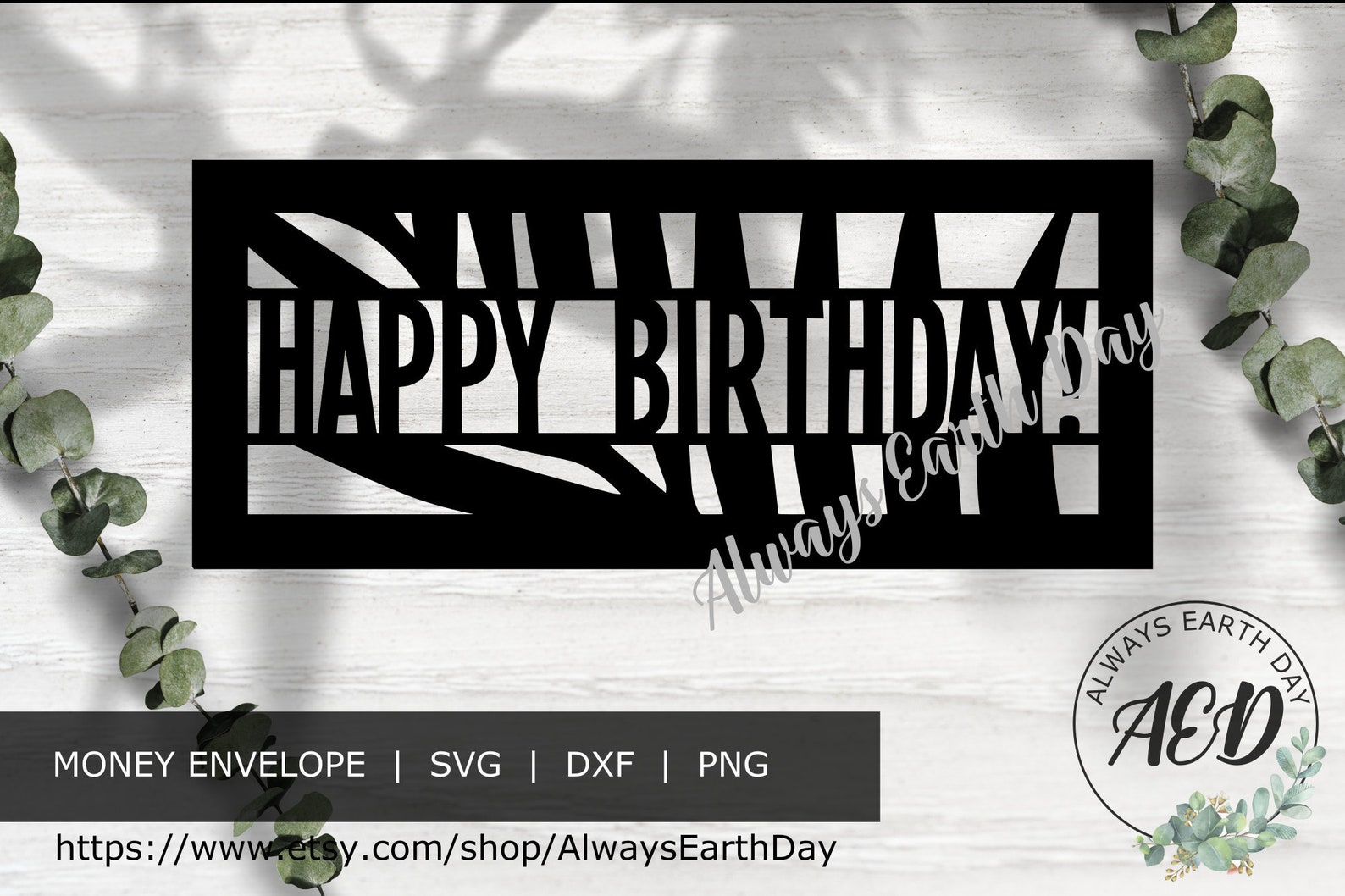 Download Happy Birthday Money Envelope SVG cut file Cash Envelope ...