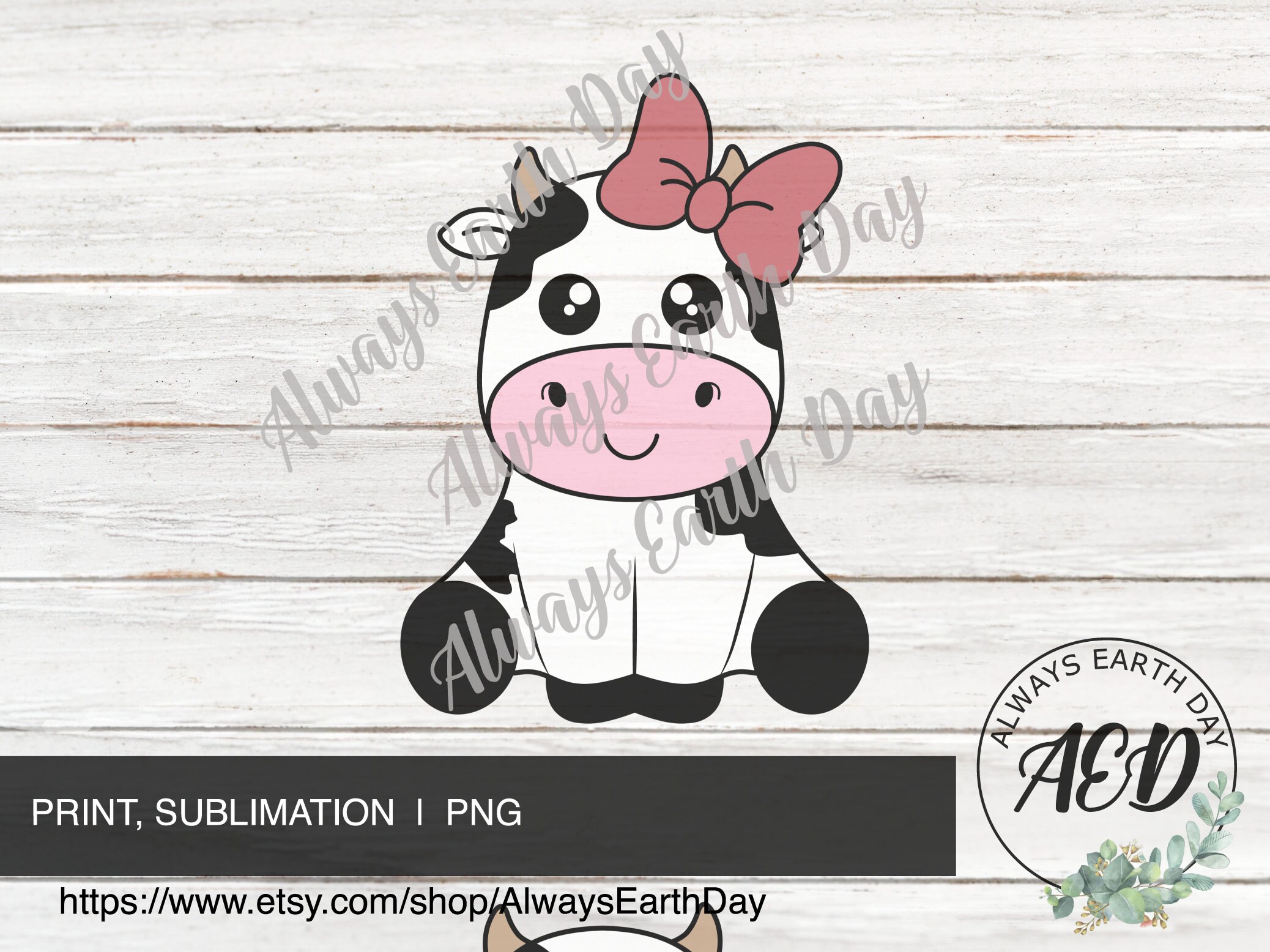 Cute Cow Png Cute Cow Clipart Cow Themed Birthday Png Cow - Etsy