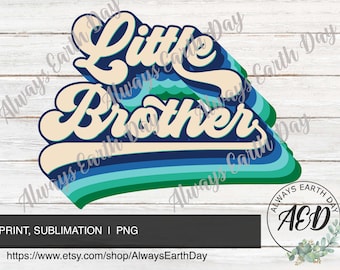 Little Brother png, Little Brother Sublimation, Little Brother Shirt png, Baby Brother png, Sublimation Design, Baby Ankündigung, Retro png