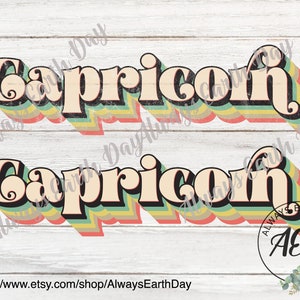 Capricorne png, Capricorn Sublimation Télécharger, Capricorne png, Décembre Anniversaire png, Janvier Anniversaire png, Zodiac Signs png, Retro