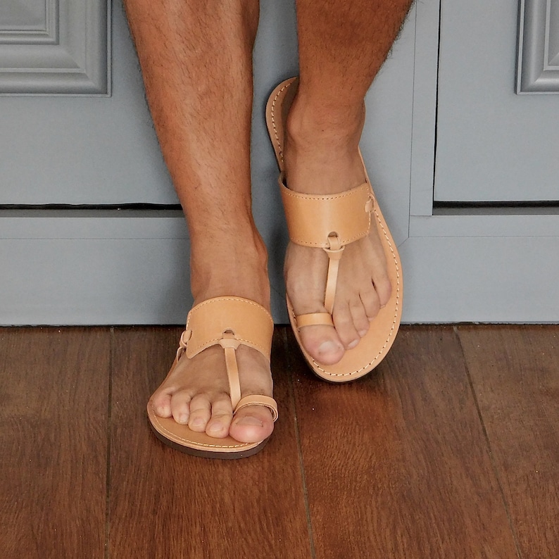 Men flip flop sandals toe ring sandals men mens sandals Etsy