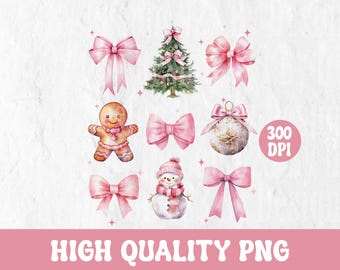 Kokette Weihnachten PNG, Kokette Rosa Weihnachten Png, Rosa Weihnachten Png, Kokette Weihnachten Bogen Urlaub Png, Weihnachtsmann-Shirt Designs
