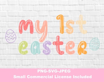 First Easter SVG |Cricut |DesignSpace| First Easter Digital Download| Baby Easter Design | Baby Easter Cut File| Sublimation Easter PNG