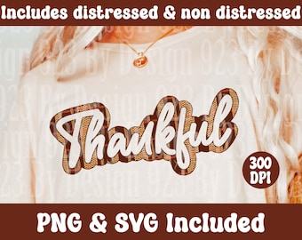 Dankbares Png, Retro Thanksgiving svg, Erntedank-Shirt Png, Retro Thanksgiving Png, Herbst svg, Distressed Thanksgiving Png, Cricut Cut Datei