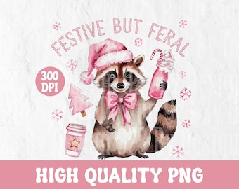 Kokette lustiger Weihnachtswaschbär Lustiges Hemd Design PNG, festliches aber wildes Hemd Design, Weihnachtswaschbär PNG, lustiger WeihnachtsHoodie PNG