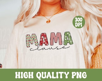Weihnachtsgekritzelbriefe, Mama klausel PNG, Weihnachtsbriefe, Weihnachtssublimationsbriefe, PNG, Weihnachtsmann
