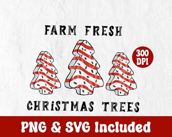 Bauernhof frische Weihnachtsbaum Kuchen Shirt, Weihnachtskuchen svg, Weihnachtsbaum Bauernhof png, Lustiges Weihnachten Sweatshirt, Urlaub T-Shirt