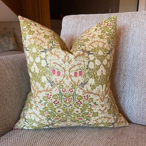 William Morris, Blackthorn - Yellow Gold / Soft Pink, 12 & 14inch, Cushion Cover/Pillow Cover