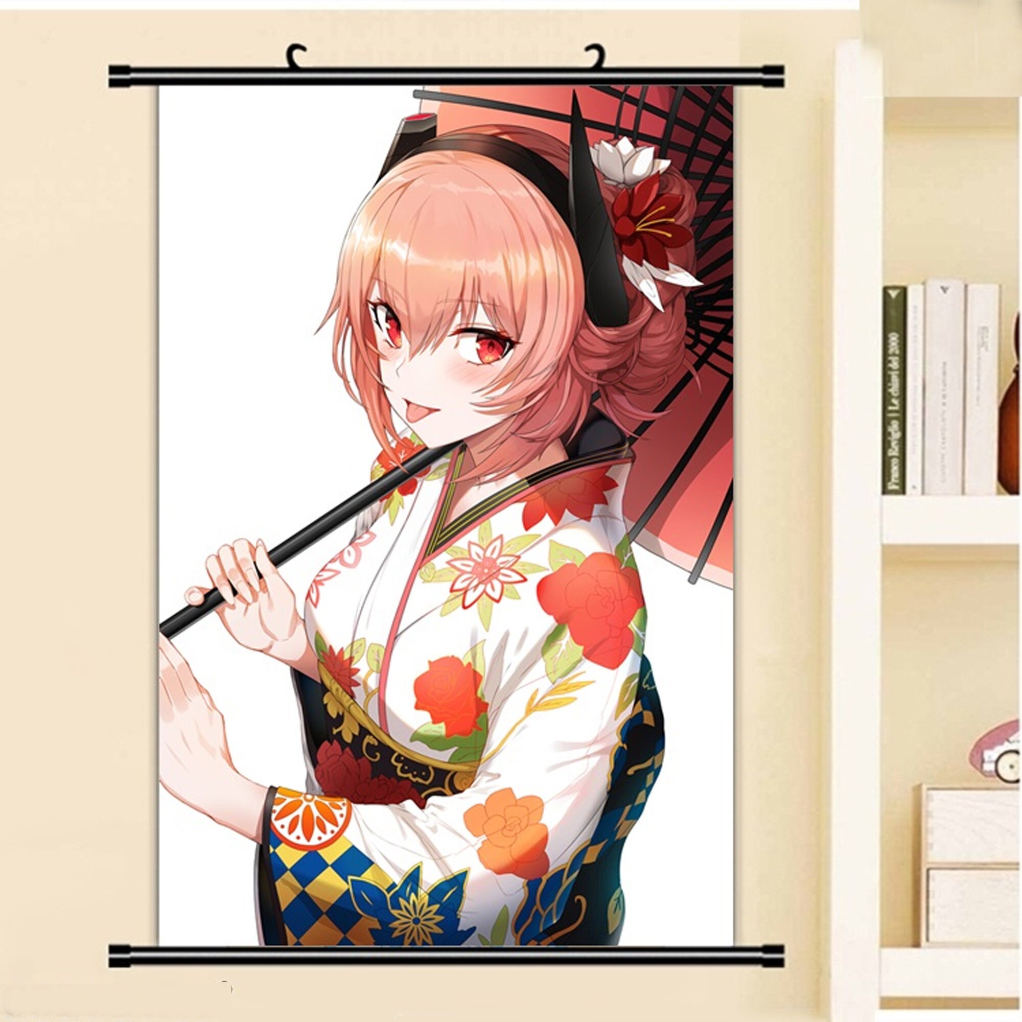 Anime Wall Scroll Poster Canvas gamer Art Geisha kawaii Home Etsy