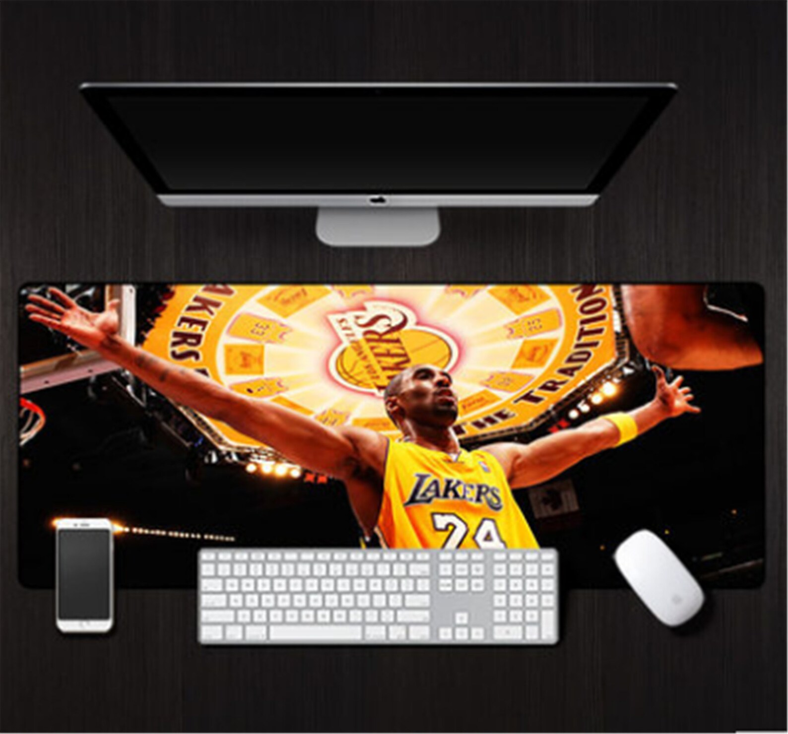 NBA Kobe Bryant Lakers Mouse Pad Print Extra Large Desk Pad Etsy