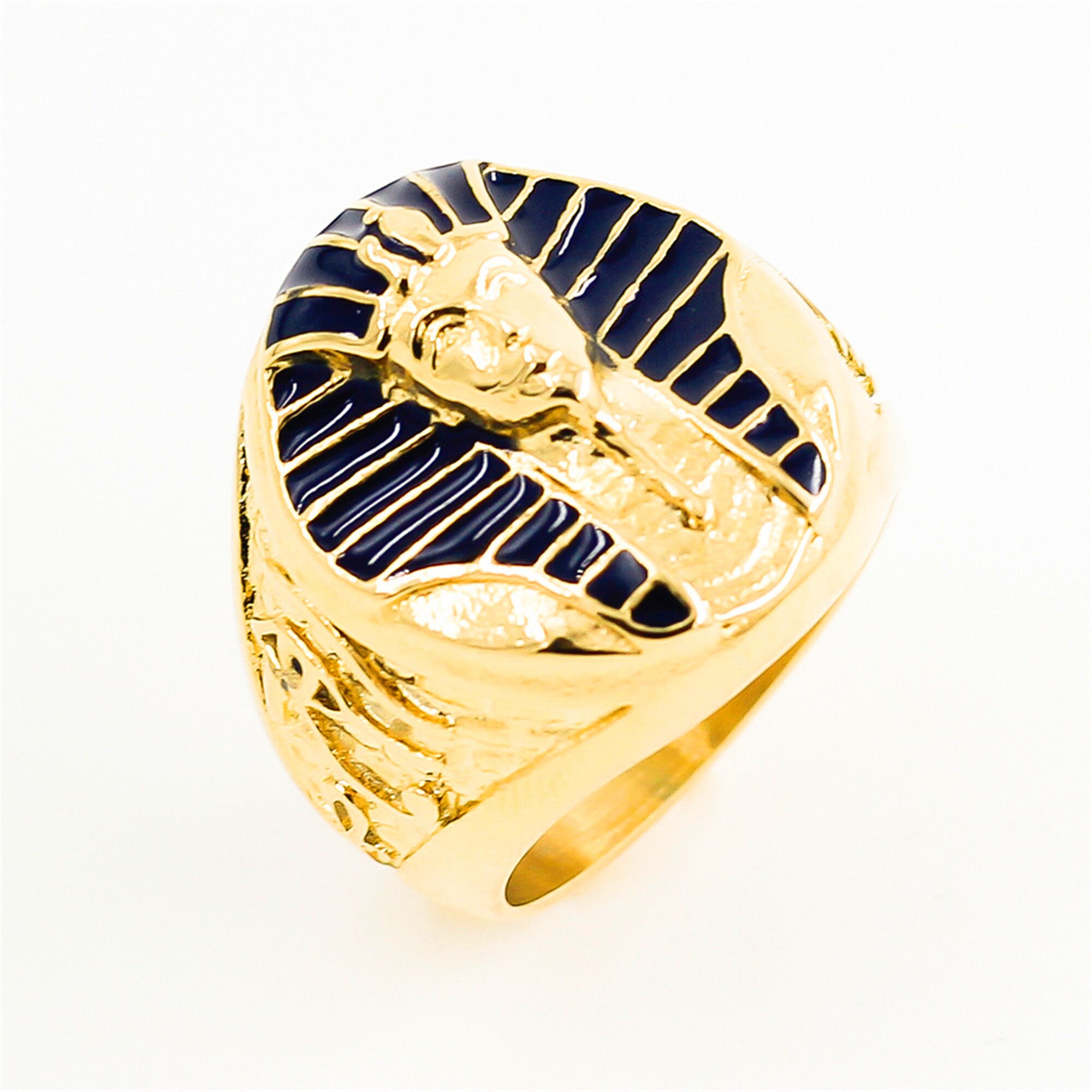 Cool Ancient Egypt Ring Men's Gifts Farao Stainless Steel Etsy