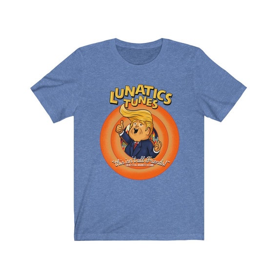 Donald Trump Looney Tunes T Shirt Funny Graphic Tee Etsy - trump 2020 t shirt roblox