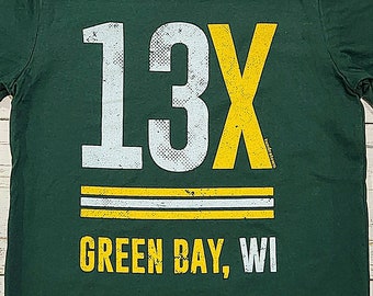Green Bay 13X Football Tshirt