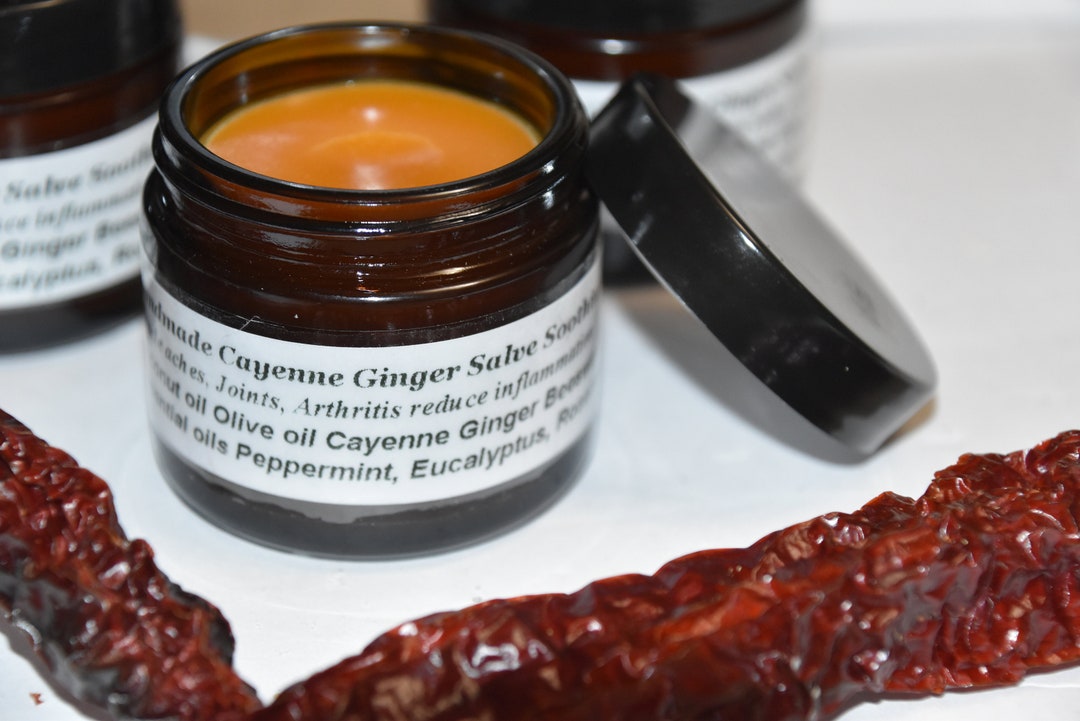 CAYENNE PEPPER GINGER Salve, Soothing Pain, Muscle Rub, Joints